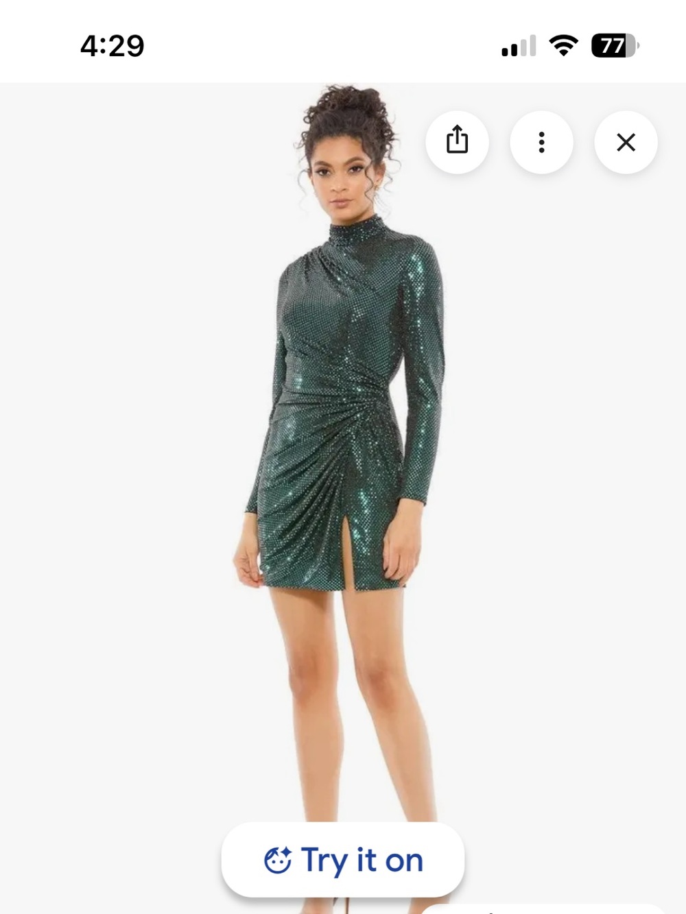 Mac Duggal dress Ieena 12502 sequin mini bodycon